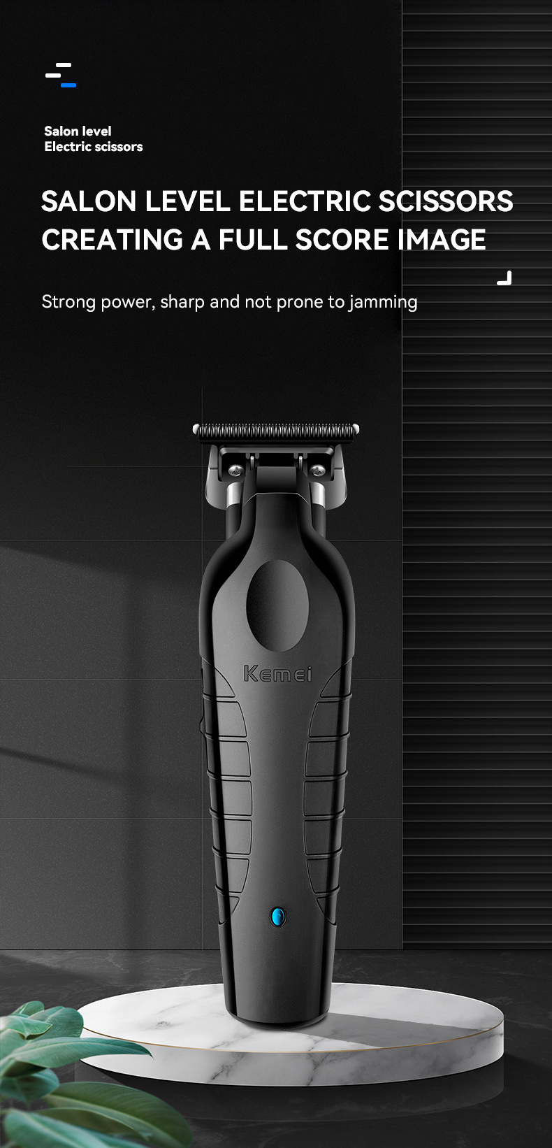 Hot Kemei KM-2299 USB Fast charging Clippers Barber Machine 1200MA Rechargeable Cordless Hair Trimmer Electric Hair Clipper