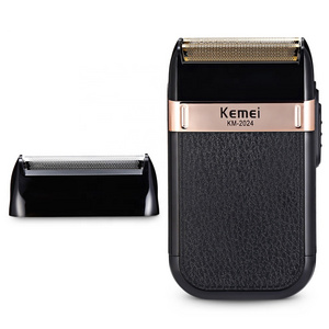 Kemei-2024 USB Charging Electric Shaver For Men Reciprocating Twin Blade Razor Shaver  Beard Trimmer Shaving Machine