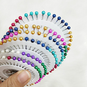 30pcs Colorful Brooches Pin For Women Safety Scarf Free Cover Hijab Rhinestone Muslim Simple Sweater Brooch Box Fashion Jewelry