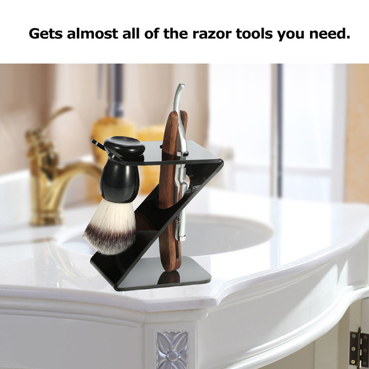 High quality Grade Synthetic shaving brush+ razor+ stand Wholesale beard shaving brush set for men