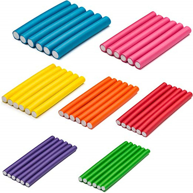 42-pack 7'' Twist-flex Foam Hair Roller Curling Rods- Hair Curlers Rollers for Short