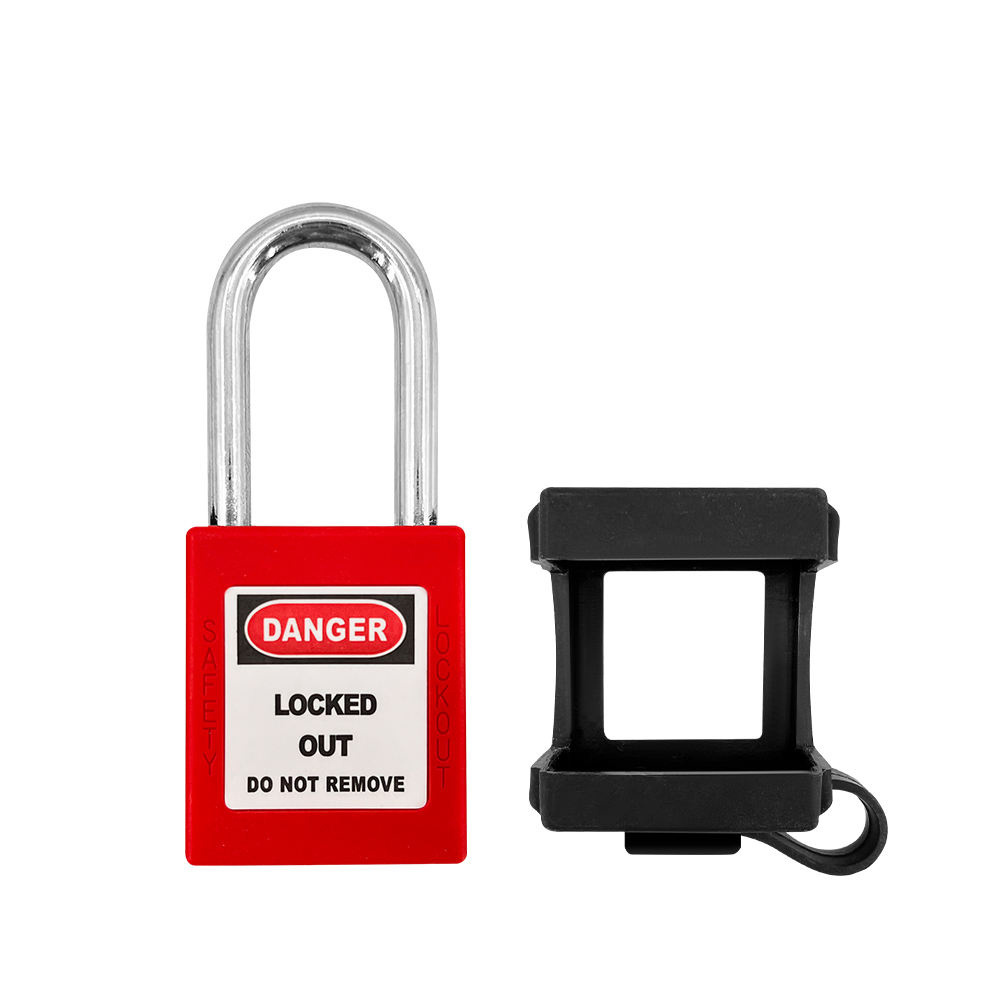 Various Specifications Good Price Security Black Semi Dust Cover Matched With 38Mm Lock Beam Padlock  Security Alarm Padlock