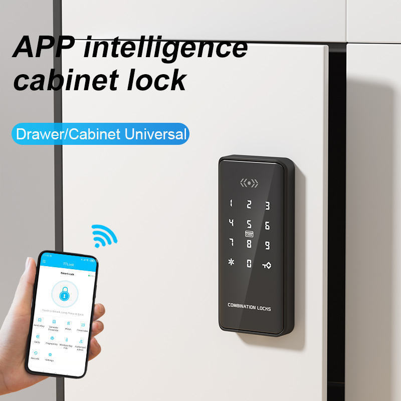 Baoxin Factory Smart Mobile App Fingerprint Cabinet Locker Hotel Smart Password Drawer Lock For Office Pin Code Door Lock