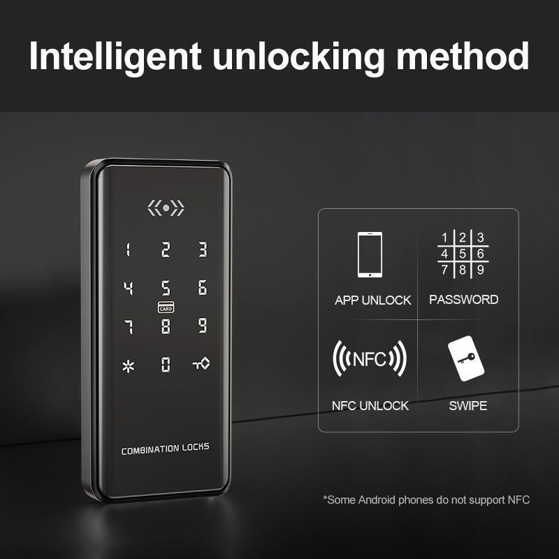 Baoxin Factory Smart Mobile App Fingerprint Cabinet Locker Hotel Smart Password Drawer Lock For Office Pin Code Door Lock