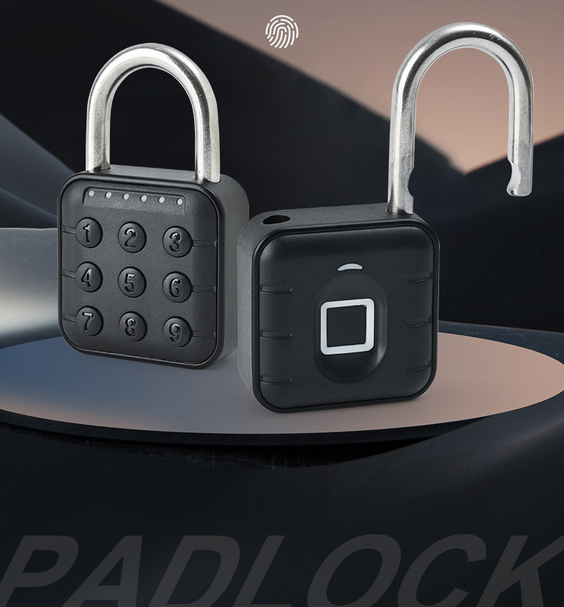 Baoxin Factory Smart Padlock Waterproof Tuya Bluetooth Students Code Password Biometric Fingerprint Smart Lock Finger Print Lock