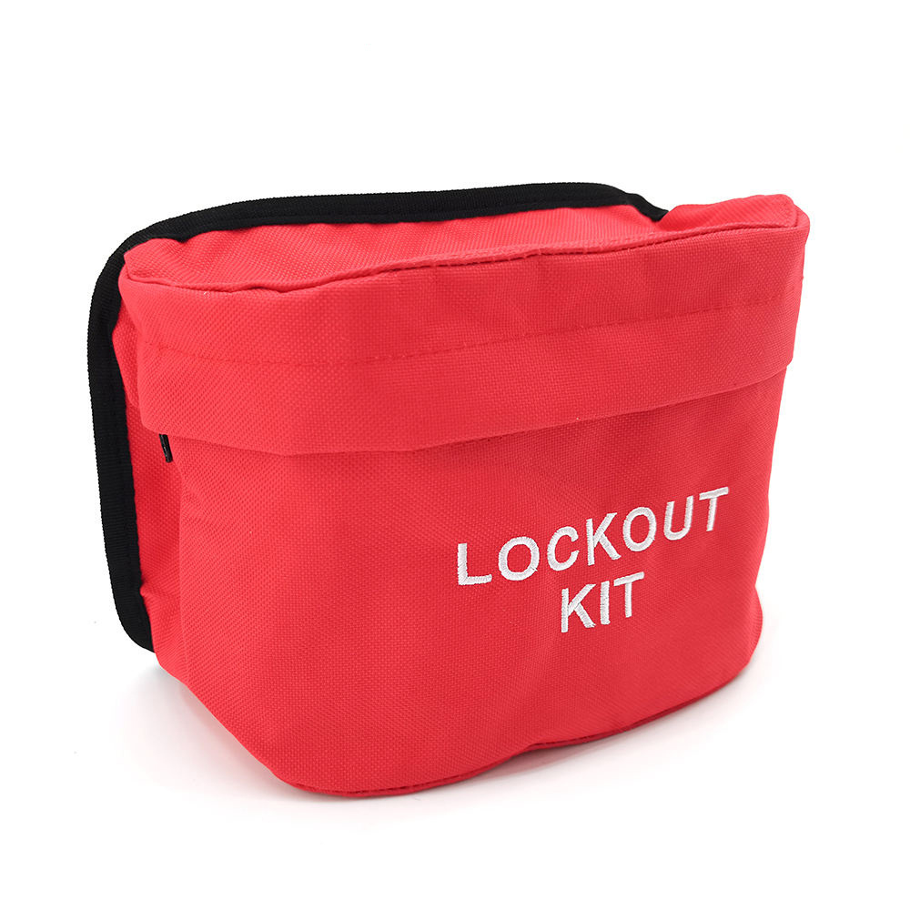 Security Seal Padlock Red Waterproof Polyester Fabric Industrial Safety Equipment Lock Combination Bag Lockout Tagout Kit