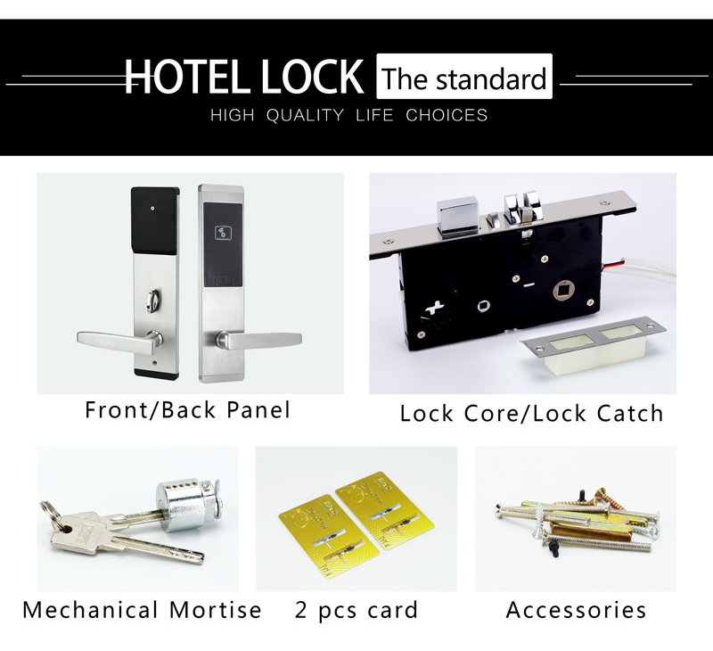 Baoxin Factory Free Software Rfid Control System Electric Security Door Portable Door Lock Security Safety Travel Hotel Smart