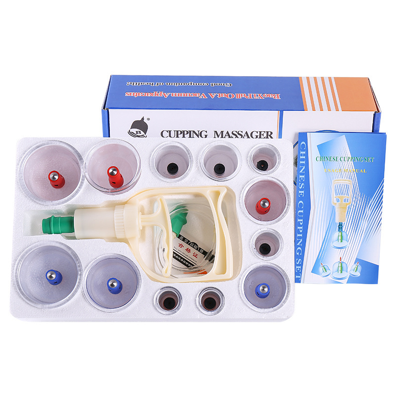 Professional Cup Therapy 12 Cup cupping device Medical Vacuum electric Cupping Set Physical Therapy Body Cupping Set Massager