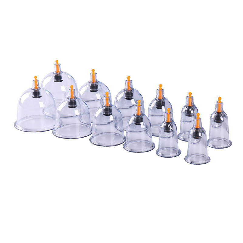 Baoyi Plastic PS Vacuum Cupping Set 1 to 8 Size of Single cupping  therapy  massager hijama cups ventosas wholesale suction cup