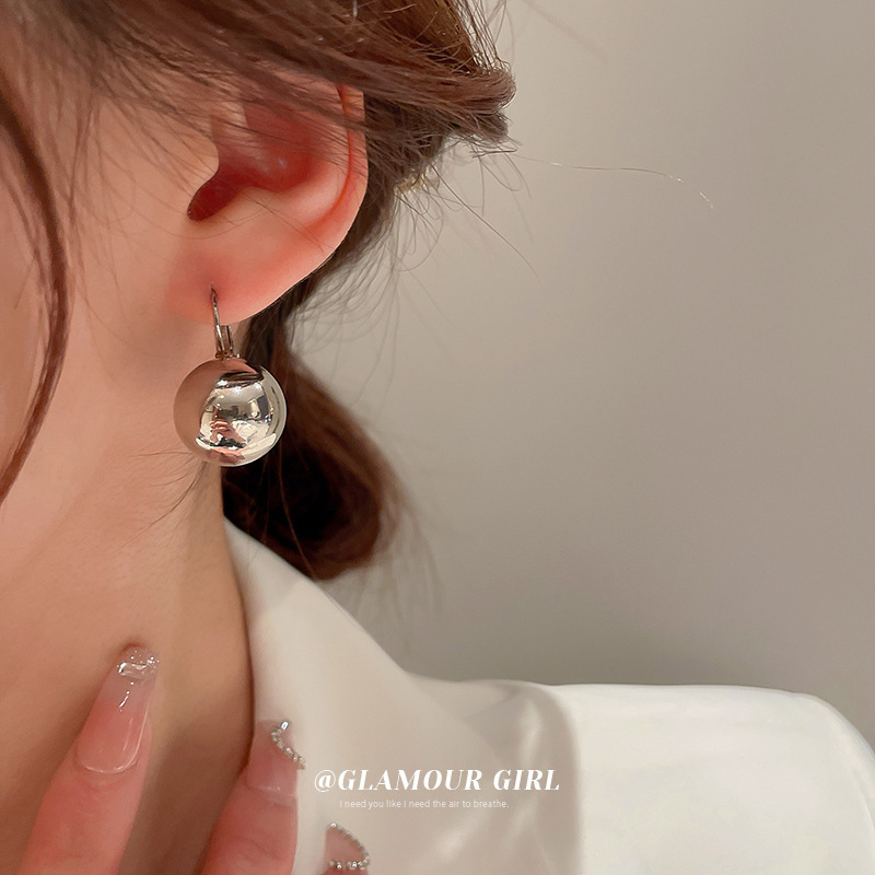 fashion quality luxury geometric disco ball earrings