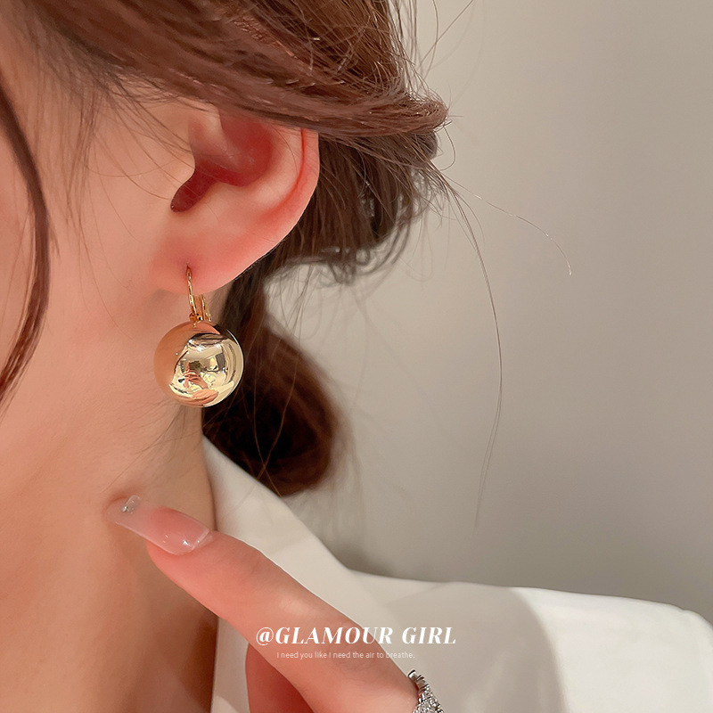 fashion quality luxury geometric disco ball earrings