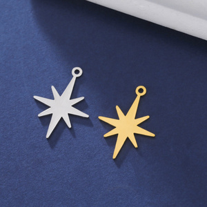 North Star Charm Stainless Steel Charms Small Pendant Necklace Accessories Jewelry Making Supplies Wholesale