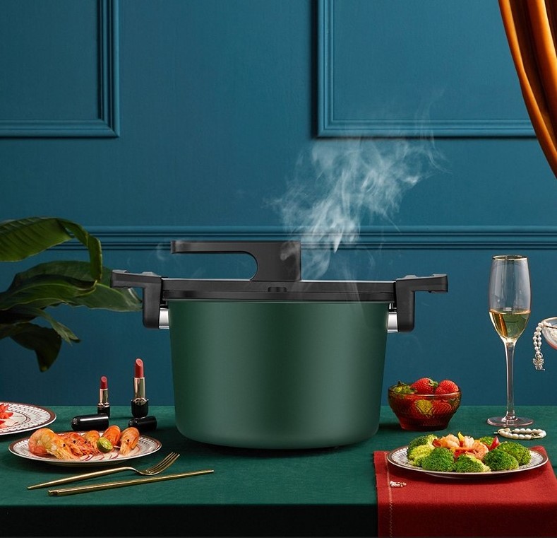 New Product Micro Pressure Cooker Soup Pot Stew Pot Pressure Cooker with Handle Die-cast Iron Cast Iron and Aluminum Alloy