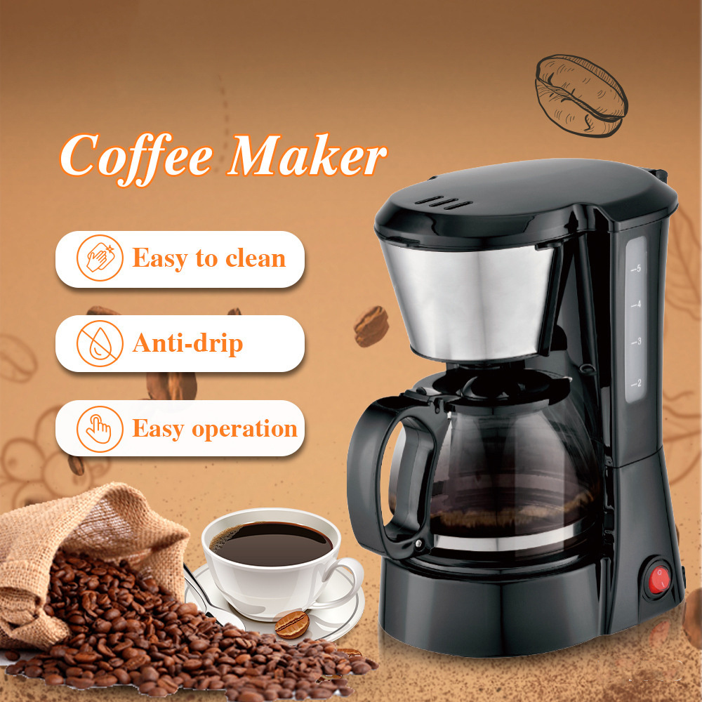 Steam Espresso Maker Electric Steam Espresso Coffee Machine Automatic 10-12 Cups Drip Coffee Maker Machine