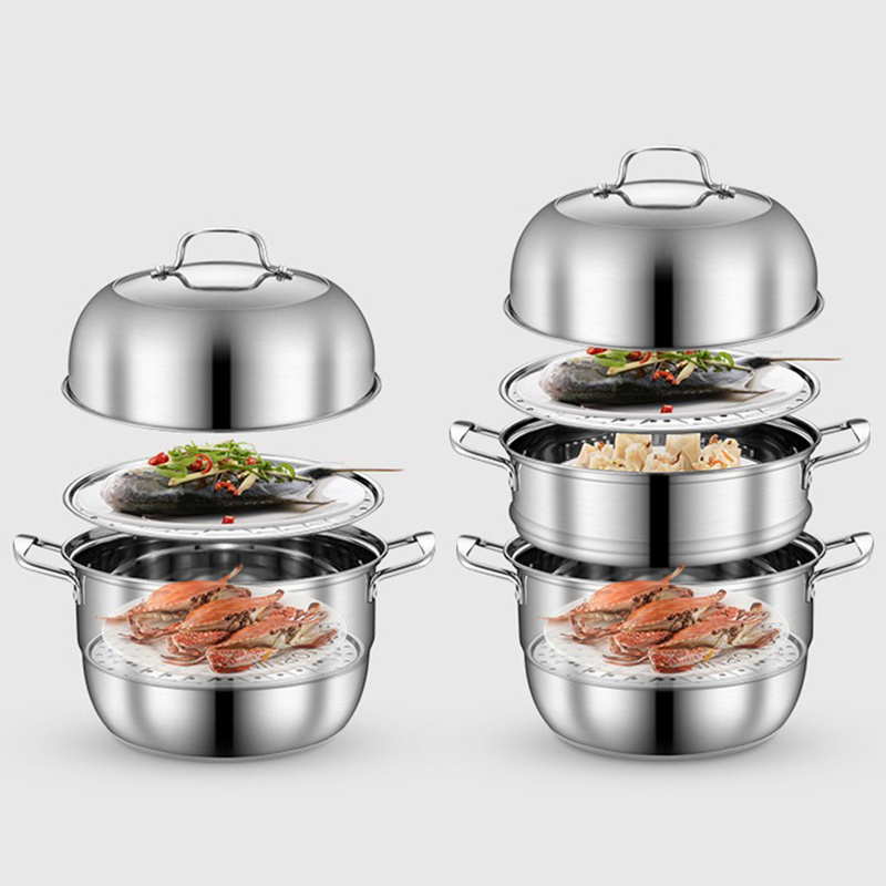 Europe Style 3Layers Cookware  steamer basket stainless steel  Pot Cookware Set Steamed buns For induction cooker gas stove