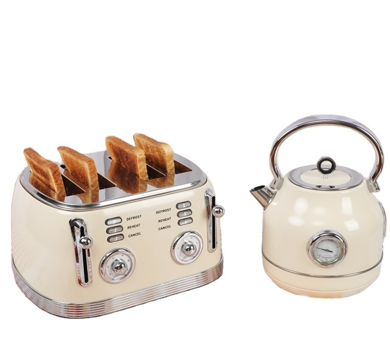 New Design Kettle set Toaster Set home appliance stainless steel electric kettle and toaster set