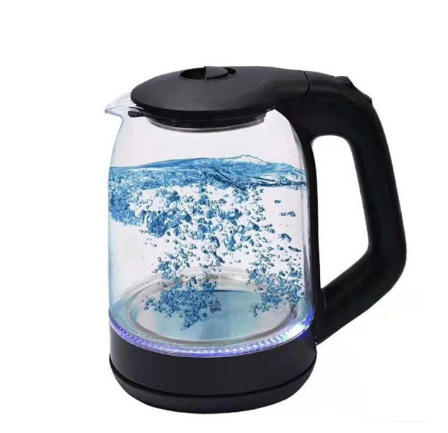 Glass Electric Kettle Color Changing With Blue Led Light 2L Fast Tea Kettle Hot Water Kettle