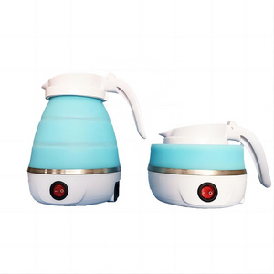 Colorful 0.6L foldable silicone electric kettle for travelling