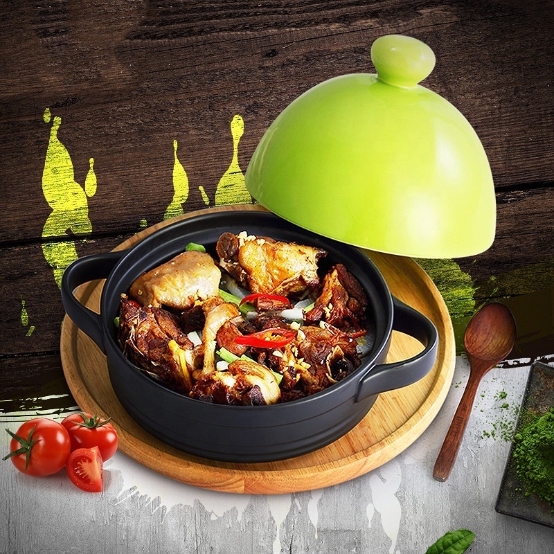 Classic design high quality 100% ceramic casseroles simmer pot domestic cookware Morocco tajine pot