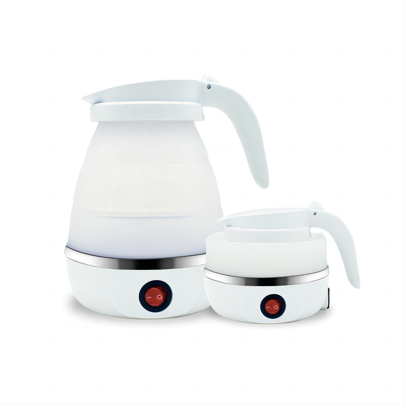 Colorful 0.6L foldable silicone electric kettle for travelling