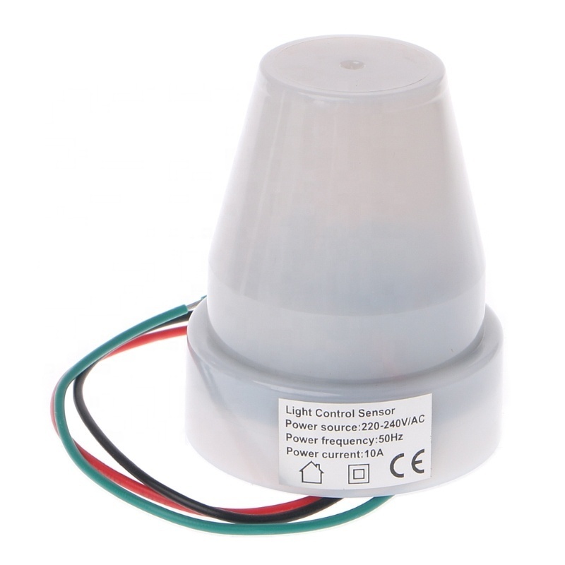 220V-240V/AC Outdoor IP44 Photoelectric sensor switch Light control sensor automatic photocell switch 10A