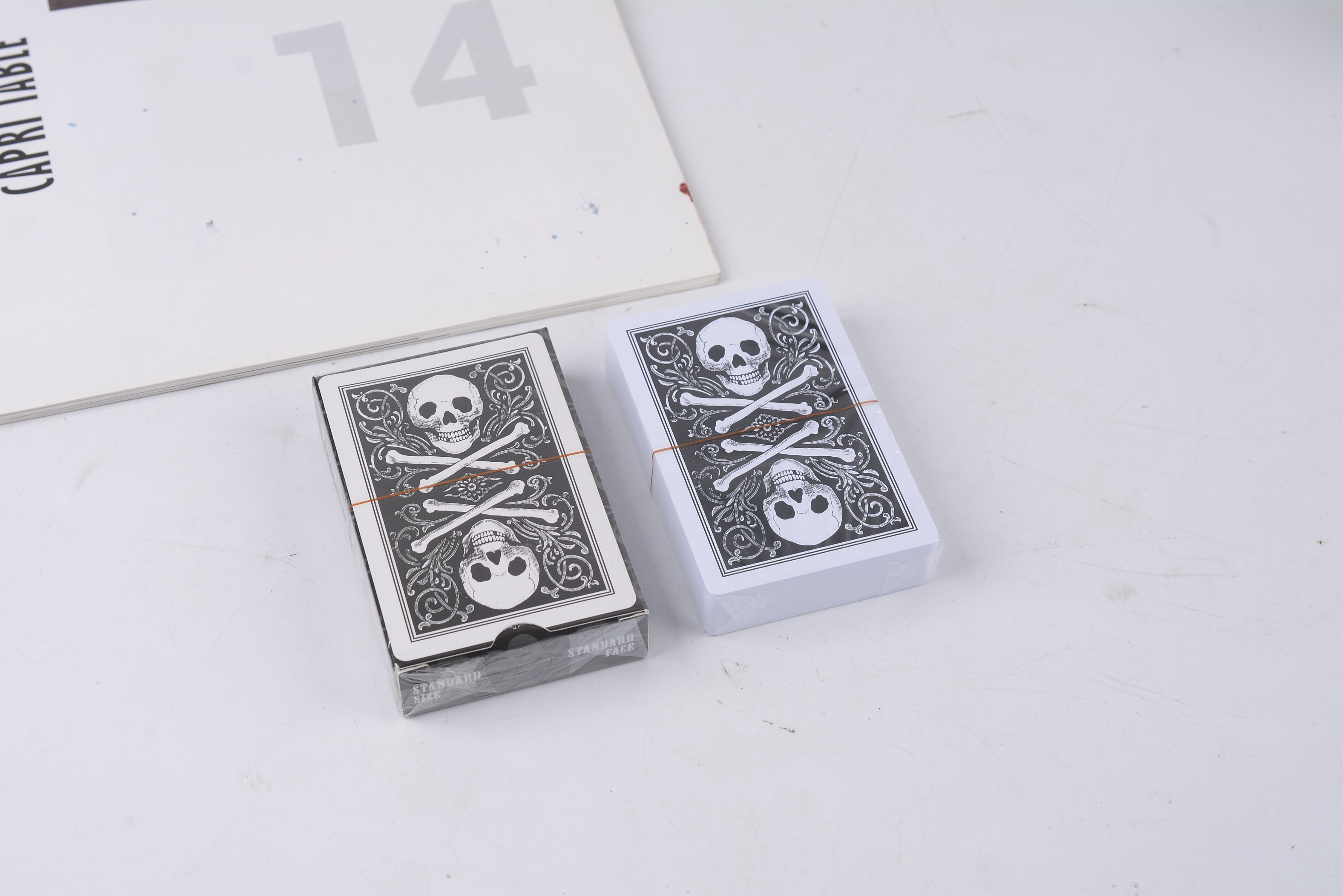 Bicycle SKULLs Plastic 30mm Playing Cards Magician Rider Back Standard Decks Index T shape Premium Playing Cards Poker Cards