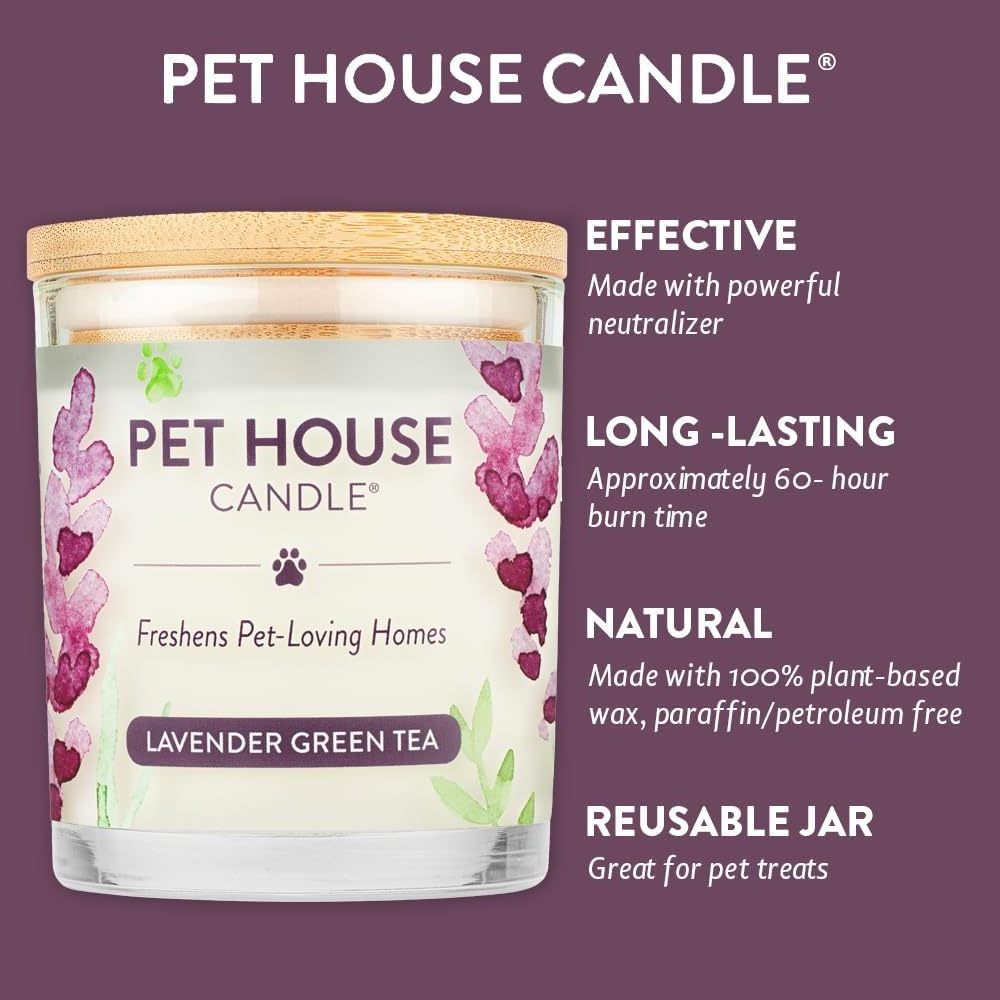 custom logo Pet House Candle 100% Plant-Based Wax Candle Pet Odor Eliminator Air Freshening Scented Candles