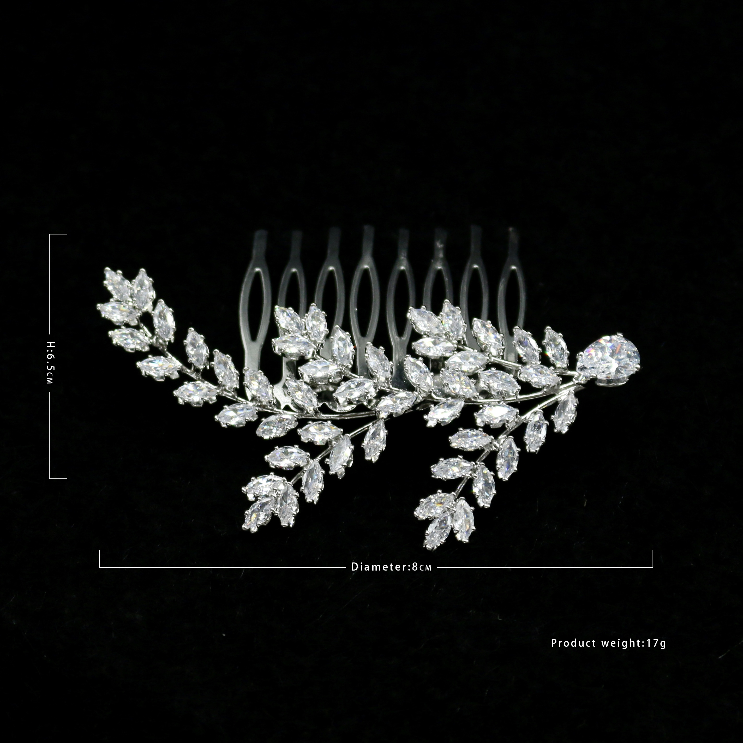 New Simple Shinning Bride Hair Jewelry Hair Accessories Hot sale Bridal Hair Comb For Wedding