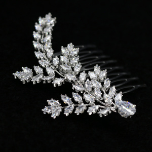 New Simple Shinning Bride Hair Jewelry Hair Accessories Hot sale Bridal Hair Comb For Wedding