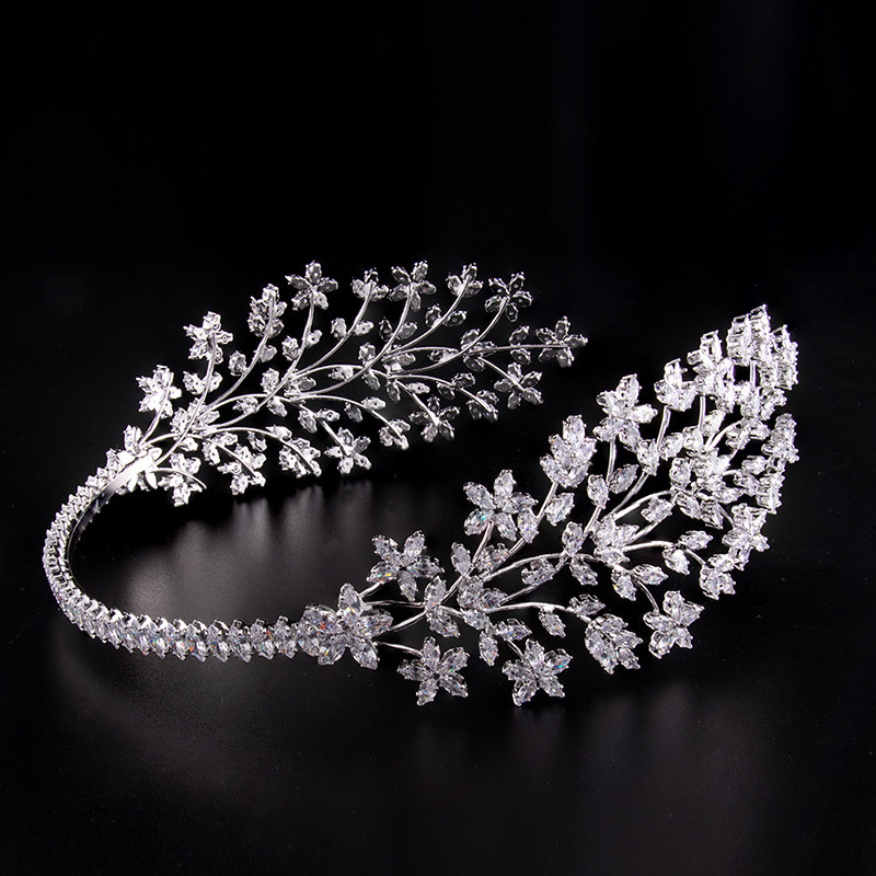 Popular style wholesale price women hair jewelry bridal wedding flower headpiece