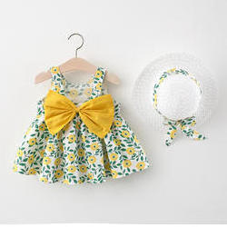 Baby Girls Dress Summer Princess Dress Baby Clothes Print Sleeveless Cotton Beach Dresses Hot Sale