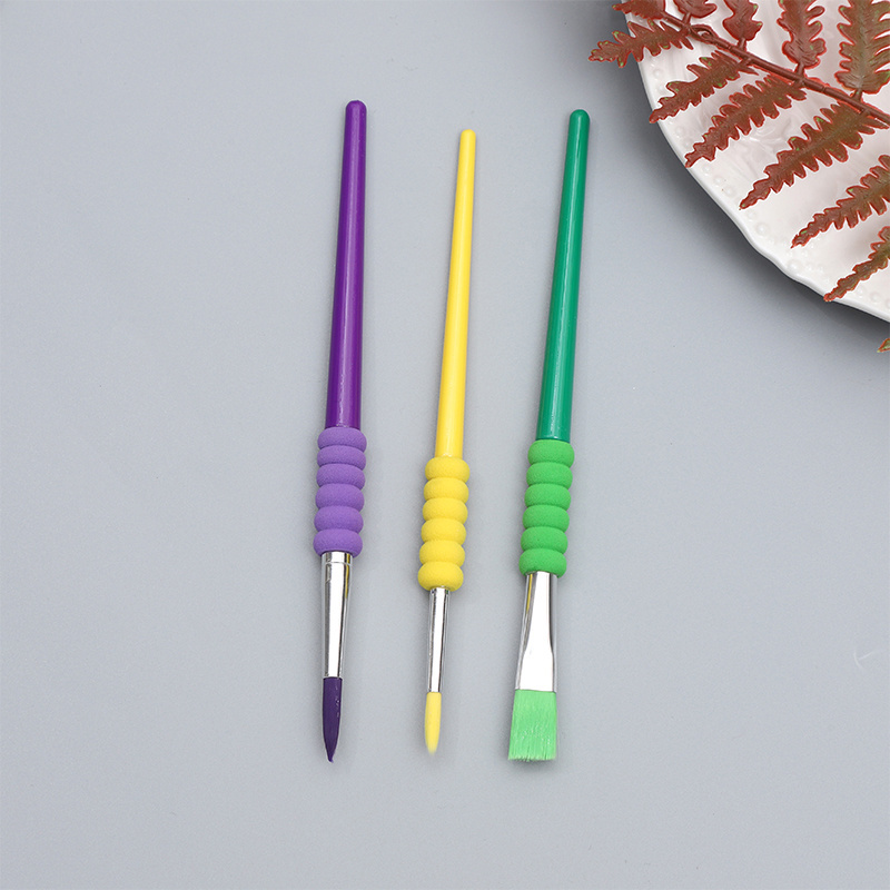 Bo Yi Xuan  Candy Color 5 Brushes Set children's plastic rod water chalk oil painting brush