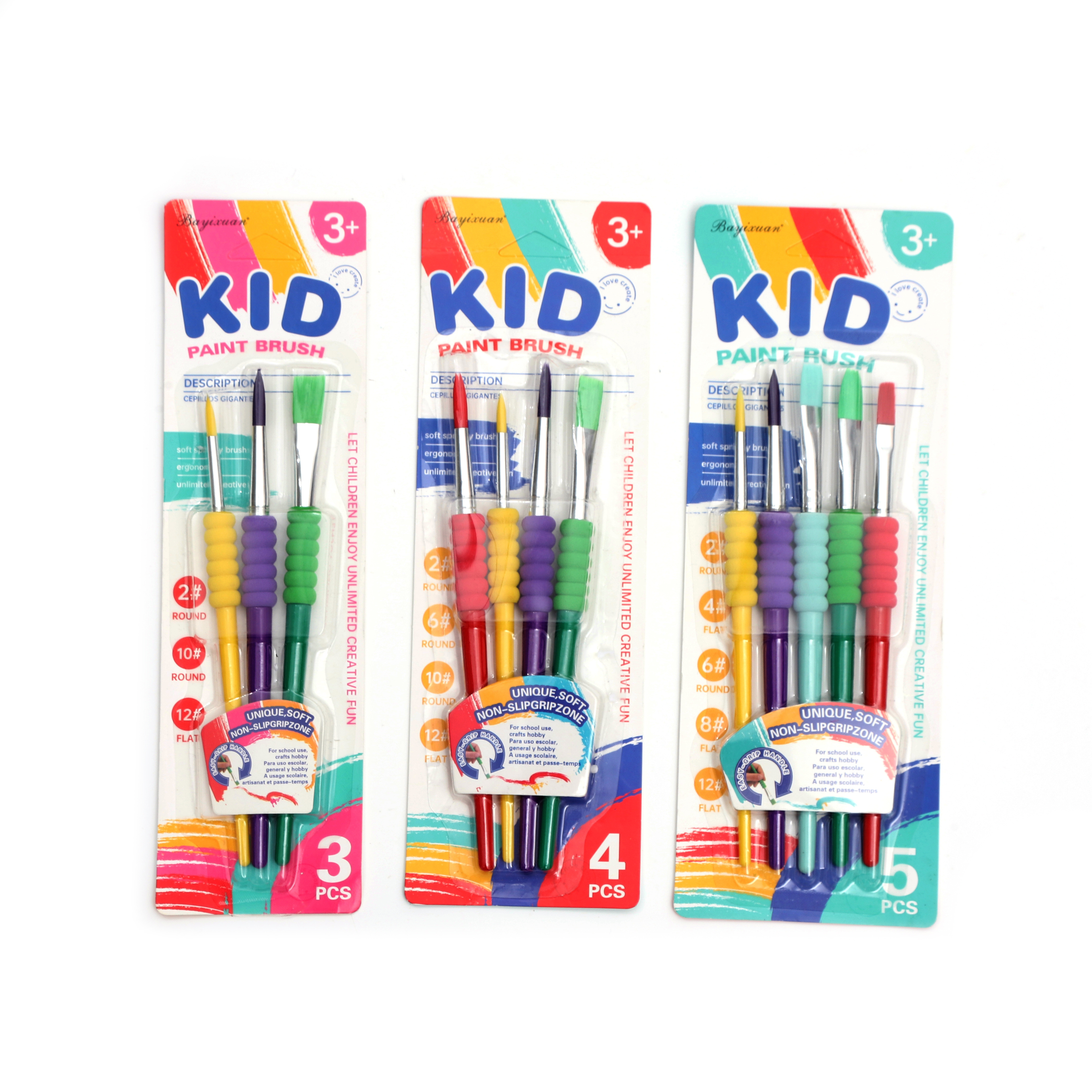 Bo Yi Xuan  Candy Color 5 Brushes Set children's plastic rod water chalk oil painting brush