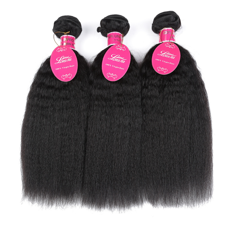 YL KBL Wholesale kinky straight brazilian virgin hair , kinky straight yaki hair weave , kinky straight remy hair ponytail