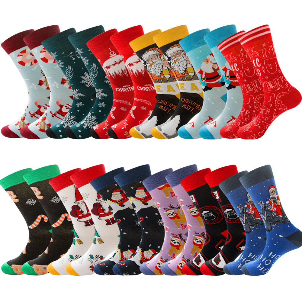 Hot Selling Lovely High Quality Cotton Women Crew Socks men sport Socks For carnival christmas