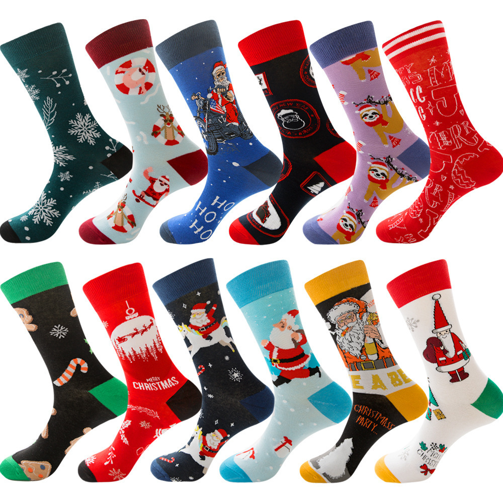 Hot Selling Lovely High Quality Cotton Women Crew Socks men sport Socks For carnival christmas