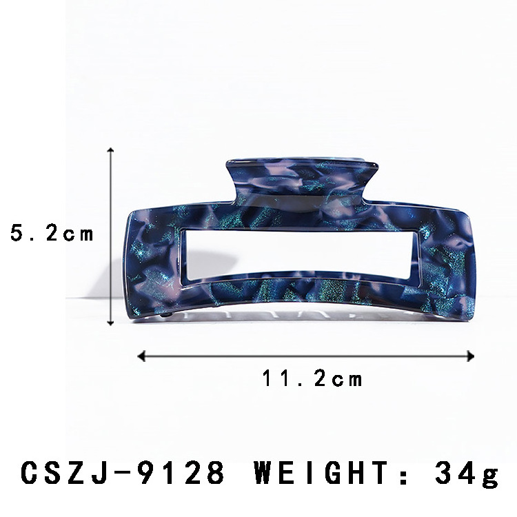 CANYUAN Classic fashion geometric hollow acetate large hair claw temperament 11cm acetate hair clip wholesale