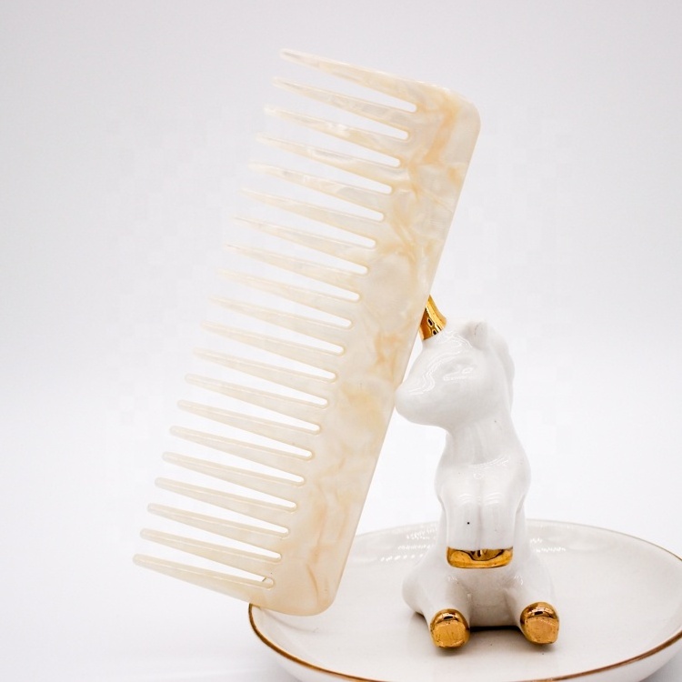 CANYUAN Hot sale Korean Large size cellulose acetate hair combs high quality comb  for women custom logo comb