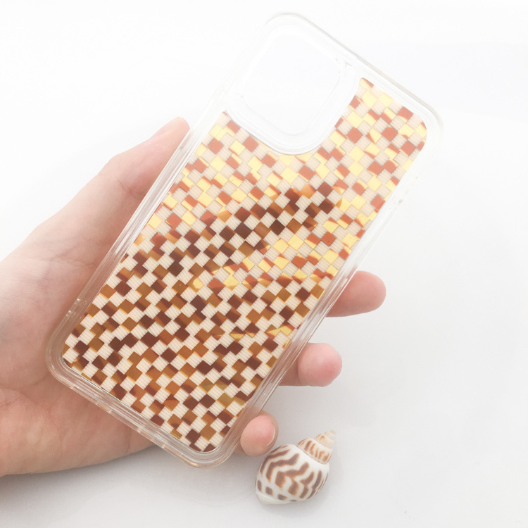 CANYUAN 2021 New Acetate Phone Case Tortoiseshell Plaid Mobile Phone Case Customized Mobile Phone Case