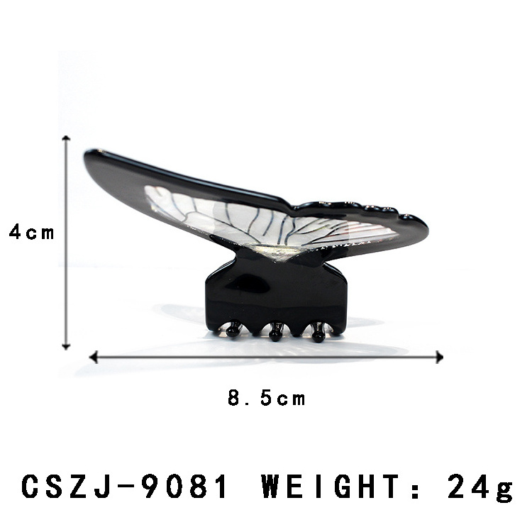 CANYUAN Chinese style hot sale splicing point drill acetate butterfly clip 11cm big hair claw wholesale