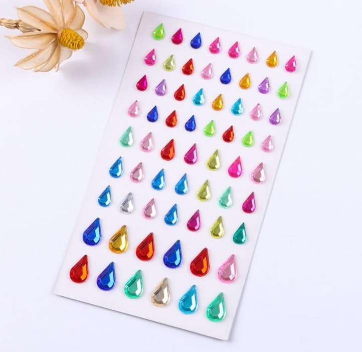 Rhinestone Gem Stickers Self Adhesive Colorful Stick on Gems Bling Craft Jewels Crystal Stickers Decorative Diamond Stickers