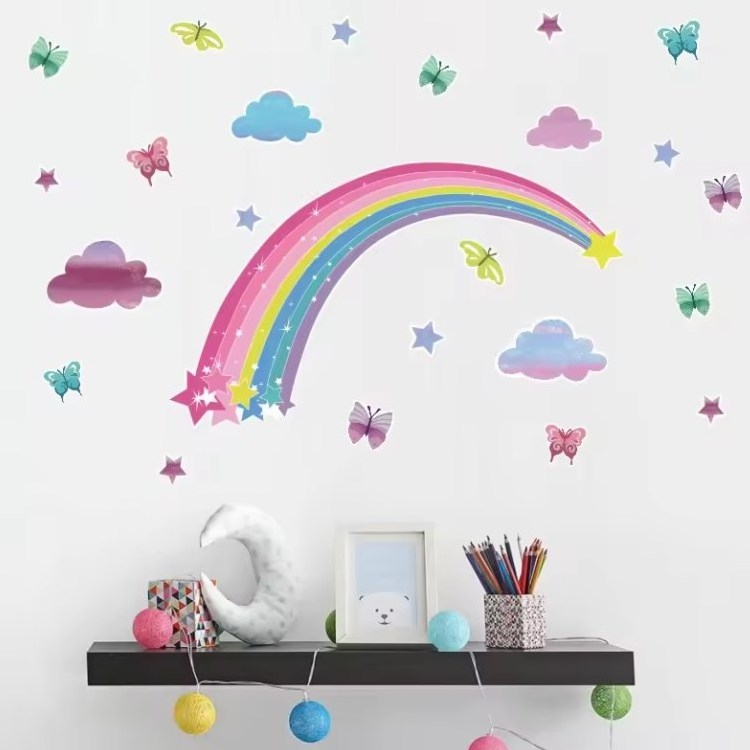 rainbow window sticker pvc vinyl wall sticker home decoration sticker wallpaper