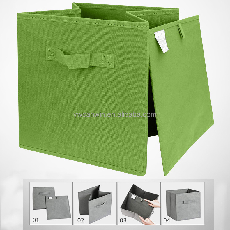 Large Fabric Storage Bins for Shelves Rectangle Organizer Bins for Magazine Folding Storage Baskets for Organizing