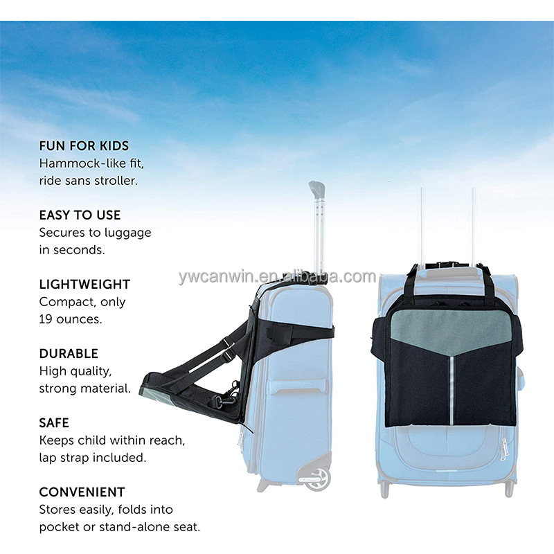 Kids Ride on Suitcase Seat for Toddler Carry On Luggage with Seat for Kids Portable Travel Seat with Belt Free Hands for Airport