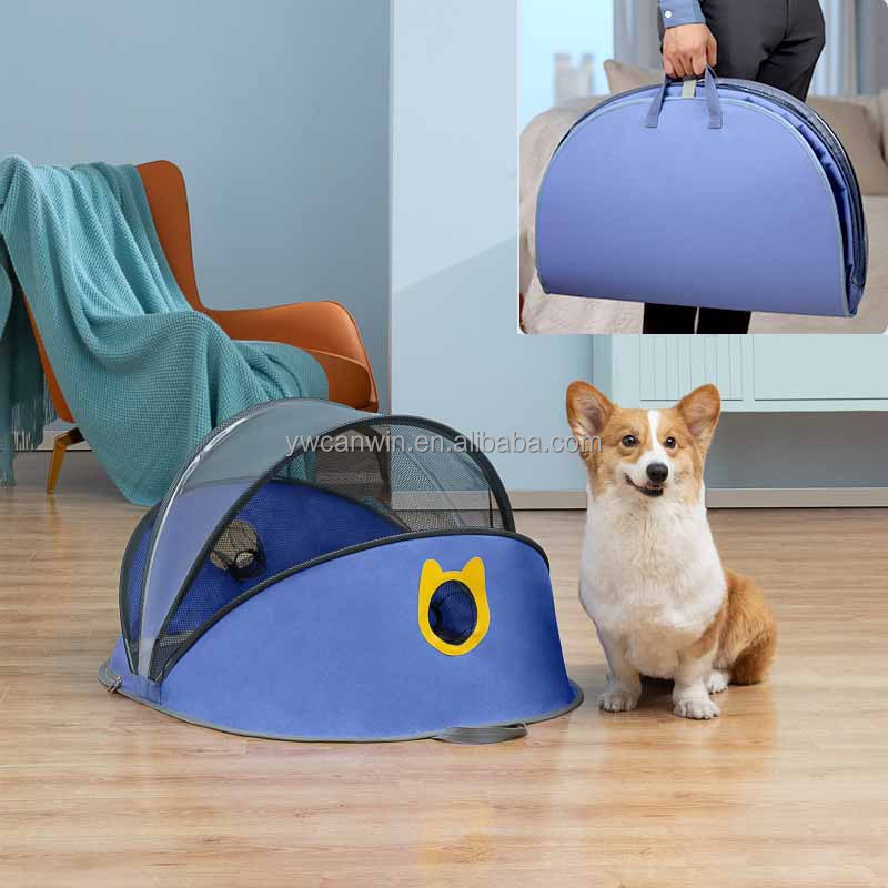 Pet Hair Drying Box Portable Folding Puppy Dryer Cage Hands-Free Doggy Grooming Hair Clearing Travel Bags for Cats Dogs Rabbit