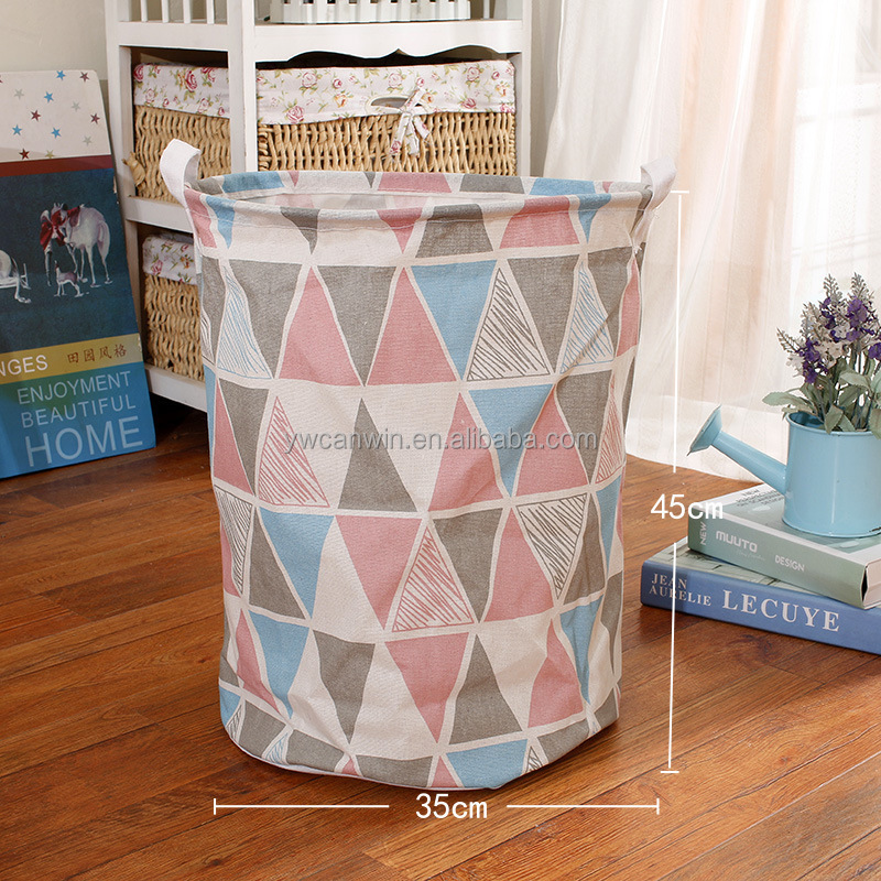 Large Laundry Storage Baskets Canvas Hampers Collapsible Convenient Home Organizer Containers Laundry Basket Organizer