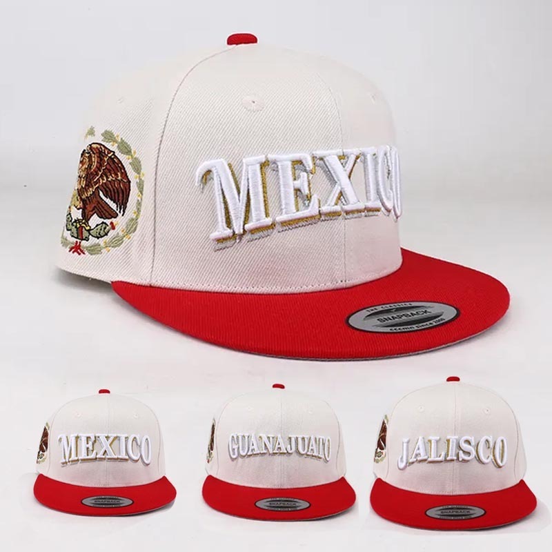 OEM ODM Embroidery brand patch custom stickers new arrival snapback hat era gorras black mexico two tone baseball cap