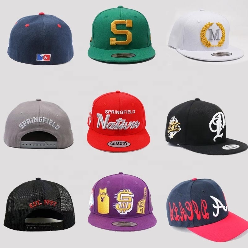 new trend flat brim 3d puff embroidery custom stickers snapback high quality two tone era Mexico fitted hats baseball cap