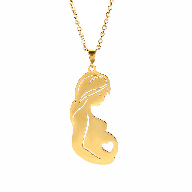 Mom Baby Child Kid Mother Day Necklace 18K Gold Plated 316 Stainless Steel Jewelry Chain Necklaces Gift For Family Love Jewelry