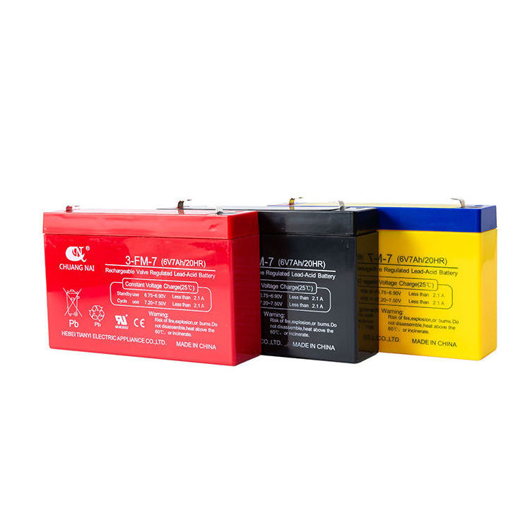 Factory Hot Sale Lead-Acid Battery 6V 7AH 20HR Rechargeable battery For kids Electric vehicle